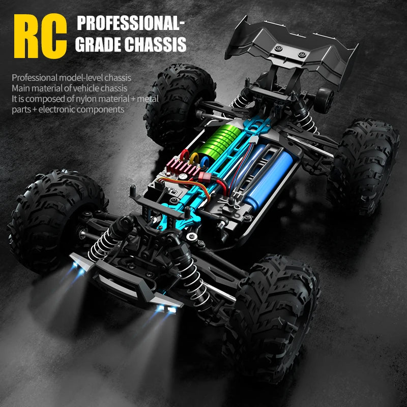WLtoys Q117 Brushless 4WD RC Dirt Bike LED Headlights