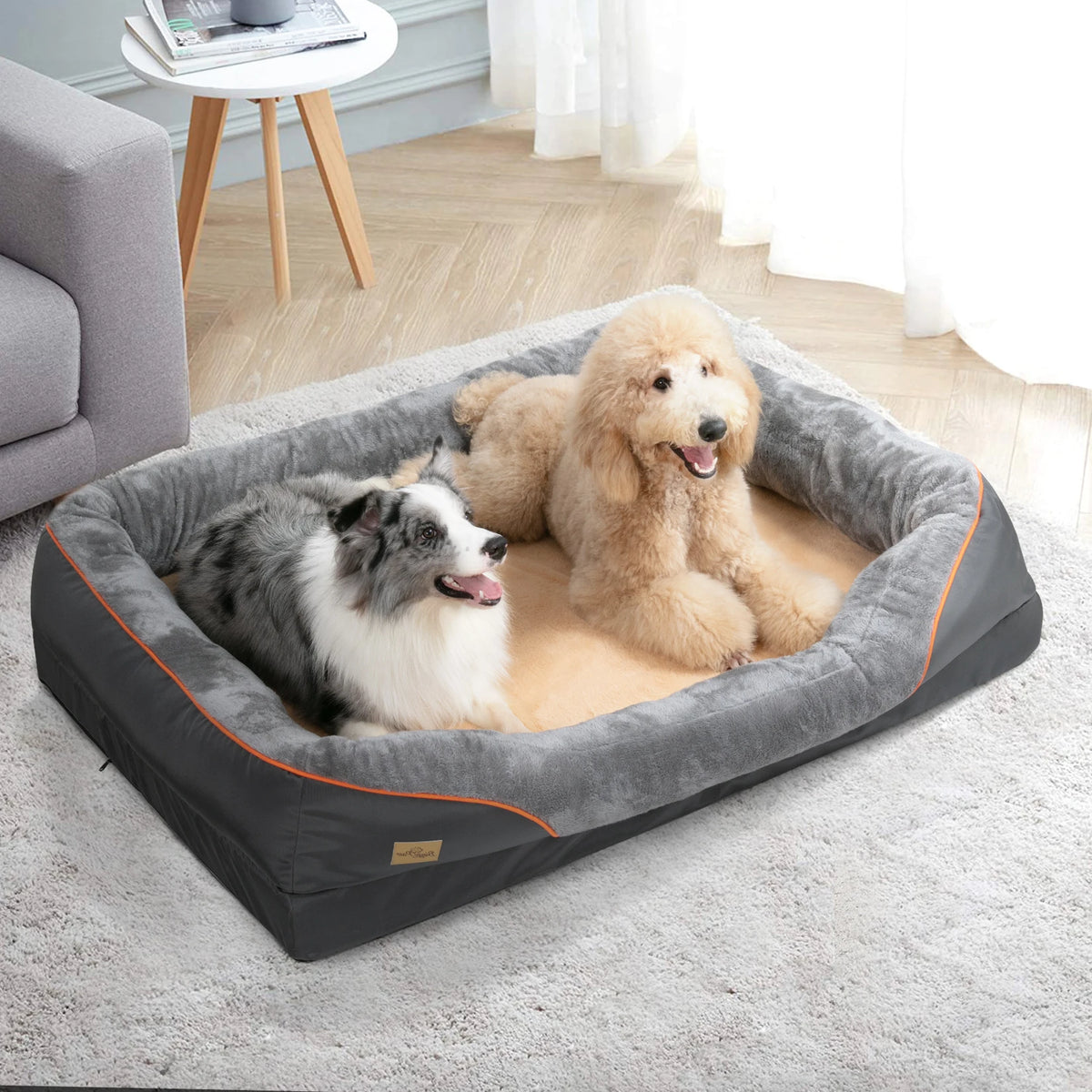 Bingopaw Soft Fleece Dog Bed Featuring Removable Washable Cover