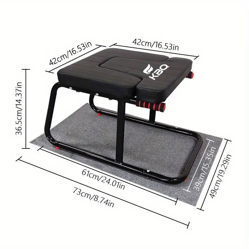 KBQ Inverted Stool Yoga Headrest Bench With Double Armrest