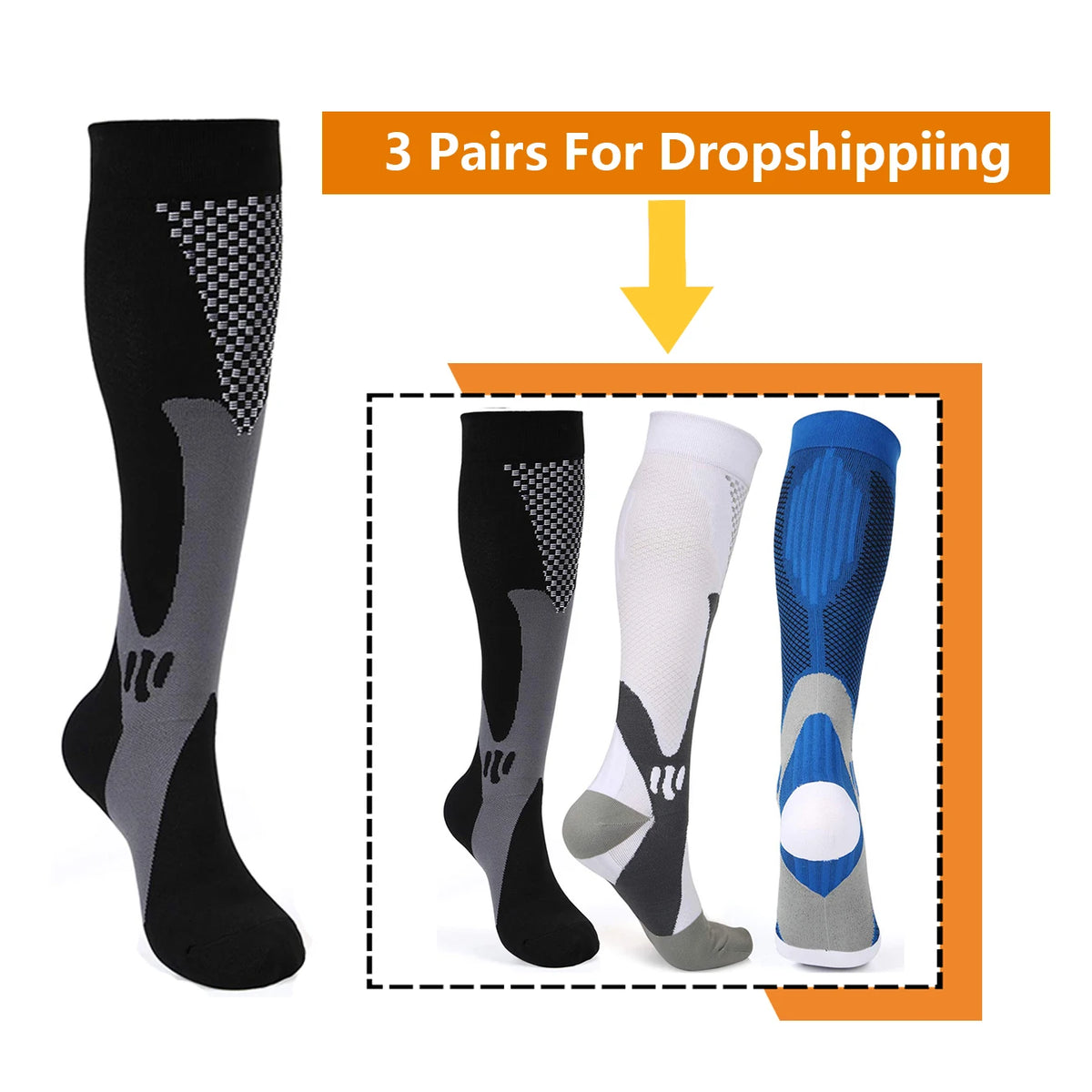 Brothock Athletic Compression Socks Enhance Circulation And Relief