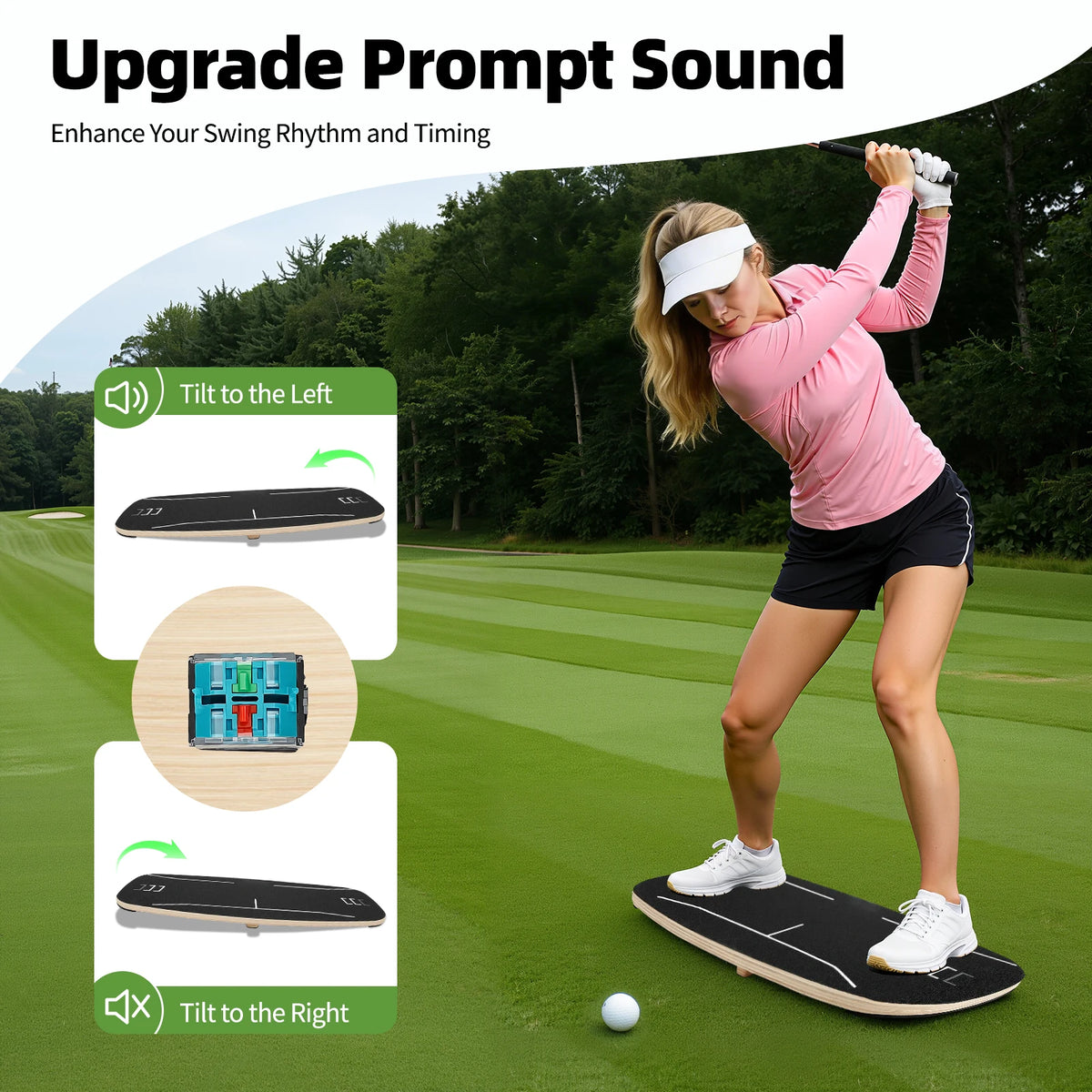 Professional Wooden Golf Weight Transfer Pressure Board Trainer