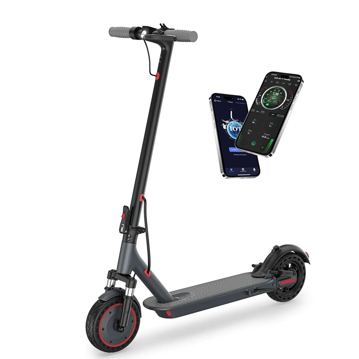 AOVOPRO Electric Scooter With Smart App And Shock Absorption