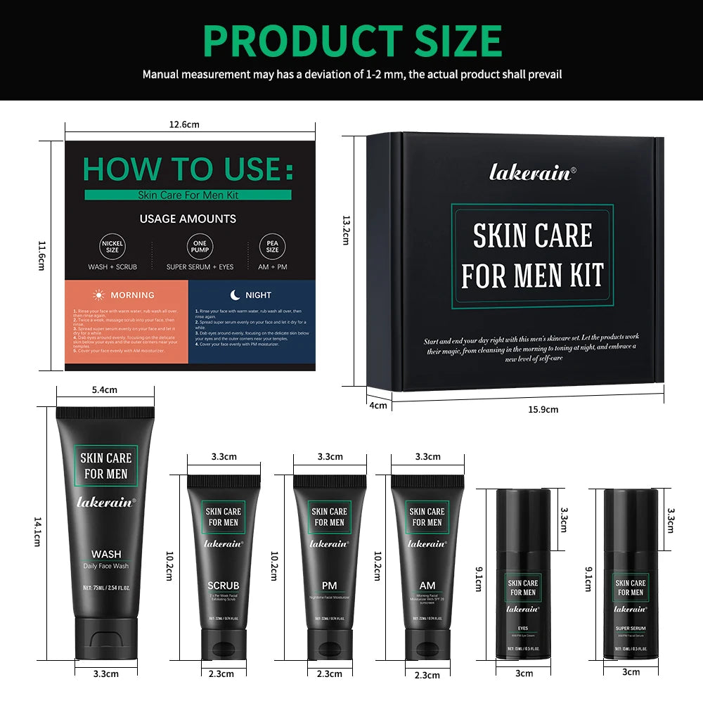 Lakerain Skincare Set SPF20 Oil Control Moisturizing Face Kit