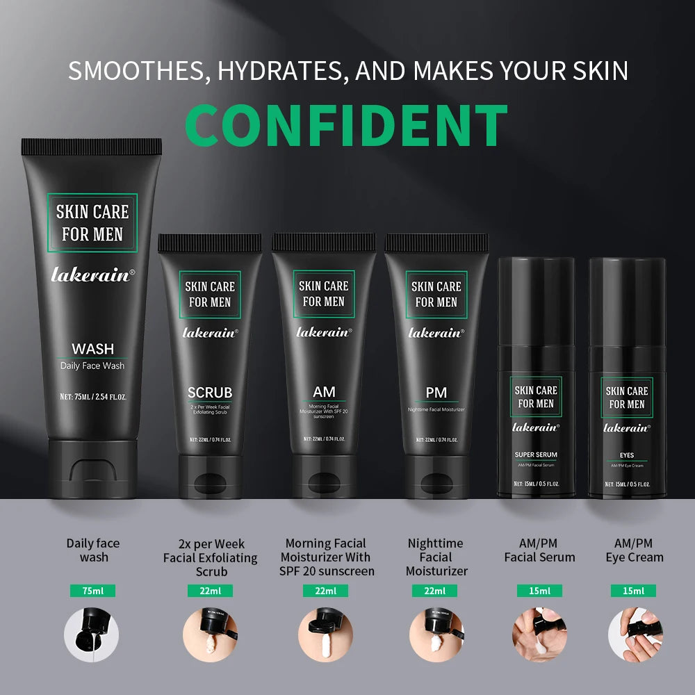 Lakerain Skincare Set SPF20 Oil Control Moisturizing Face Kit