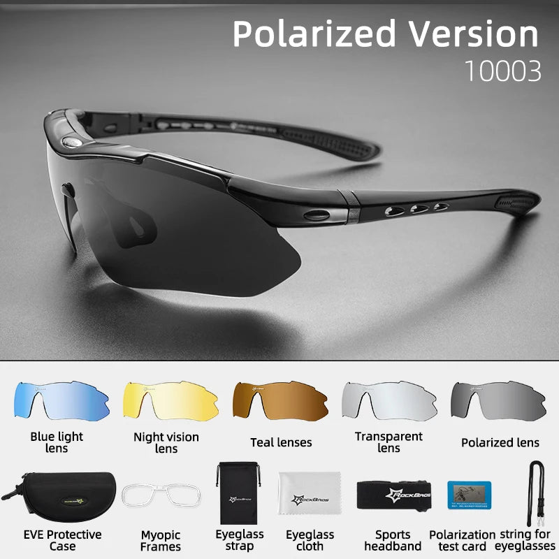 Rockbros Polarized Cycling Sunglasses With UV400 Lens Protection