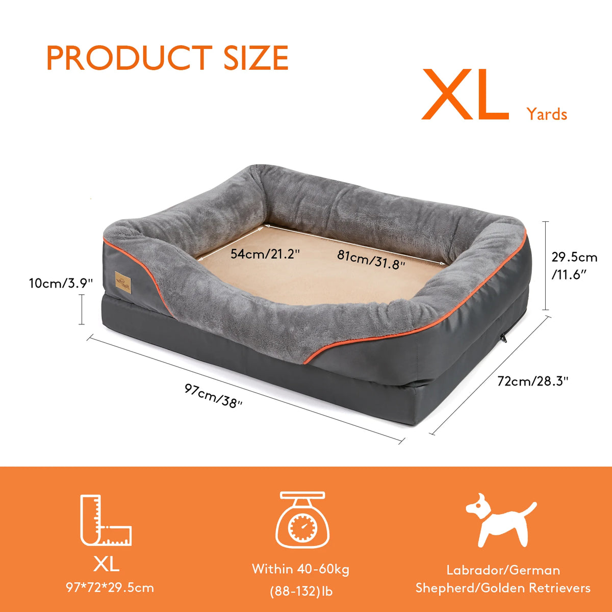 Bingopaw Soft Fleece Dog Bed Featuring Removable Washable Cover