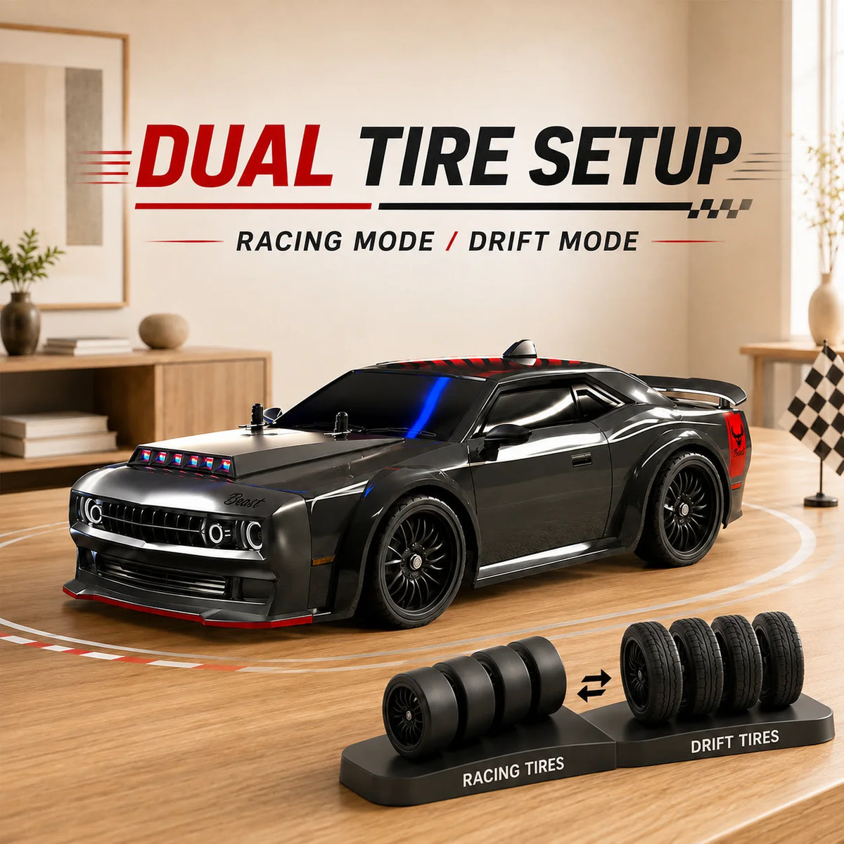 ZNLYRION Brushless 4WD Remote Control Drift Racing Car