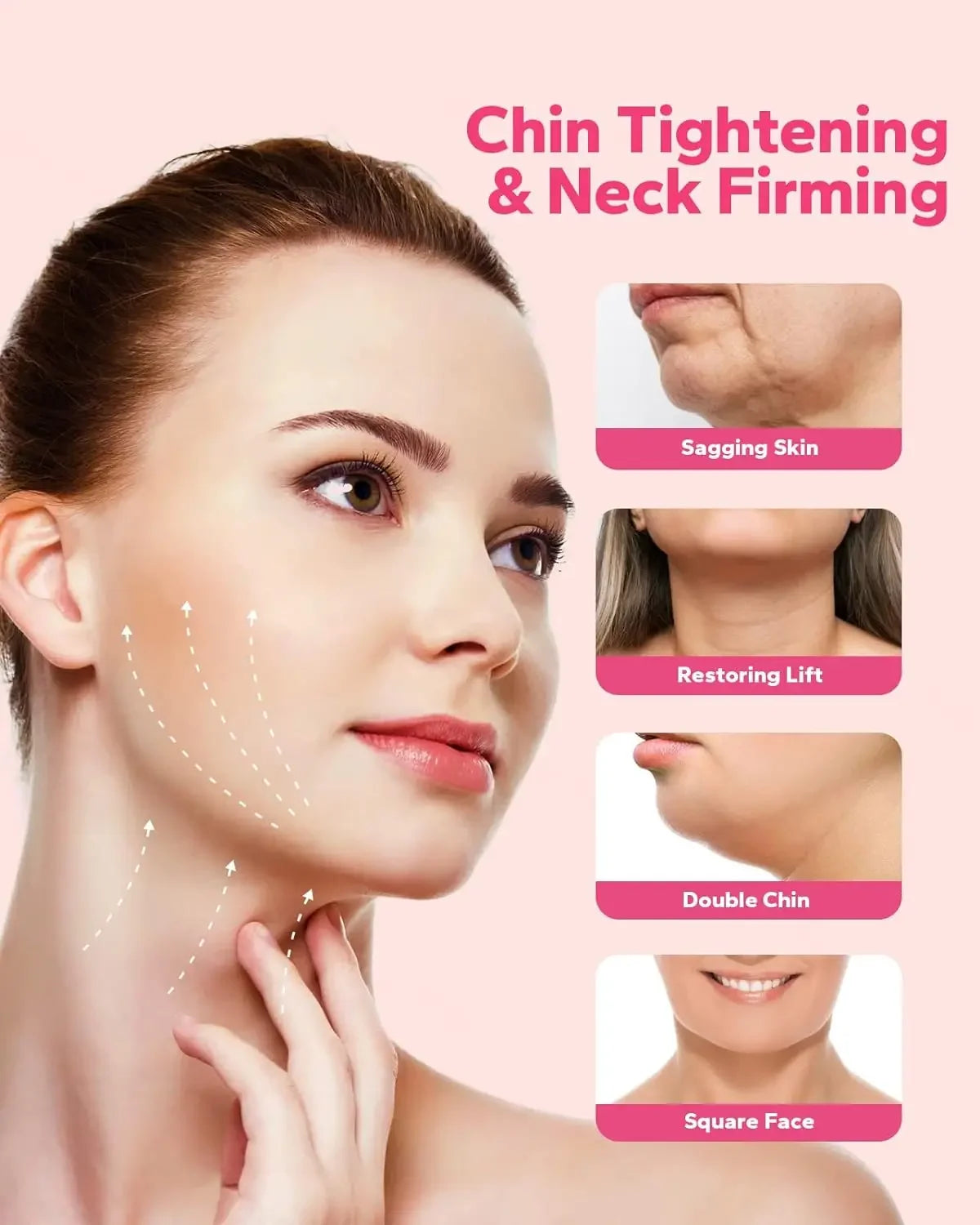 Comfortable V Shaped Facial Support Strap For Skin Care