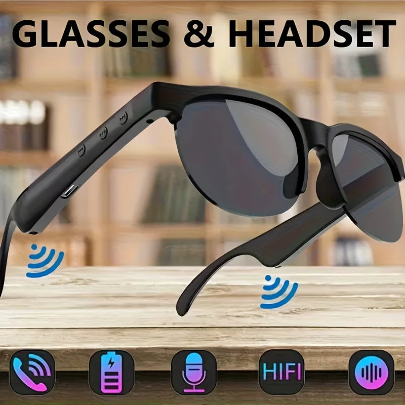 Bluetooth Smart Glasses With Integrated Audio And Touch Controls