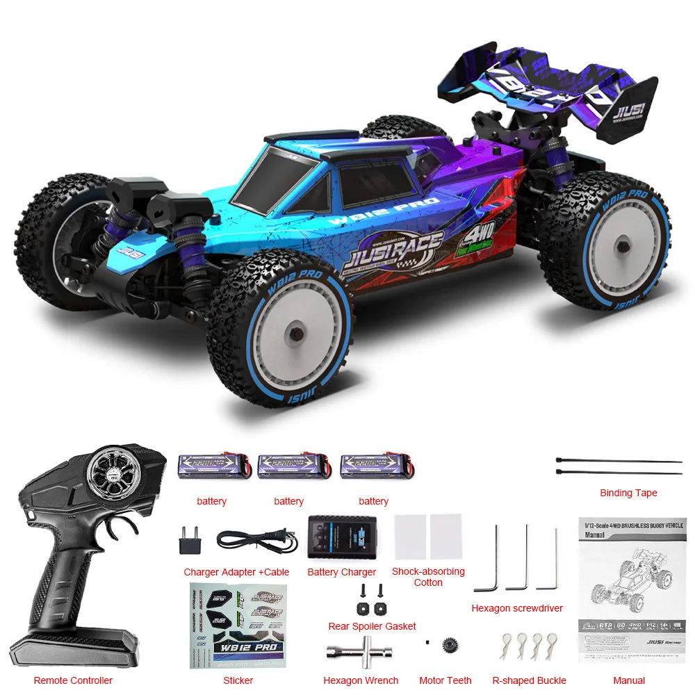 JIUSI WB12 PRO Brushless 4WD RC Car High Speed Racing