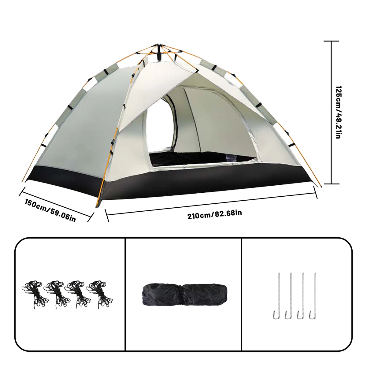 Pakicetus Quick Setup Auto Tent Family Outdoor Sunshade Canopy
