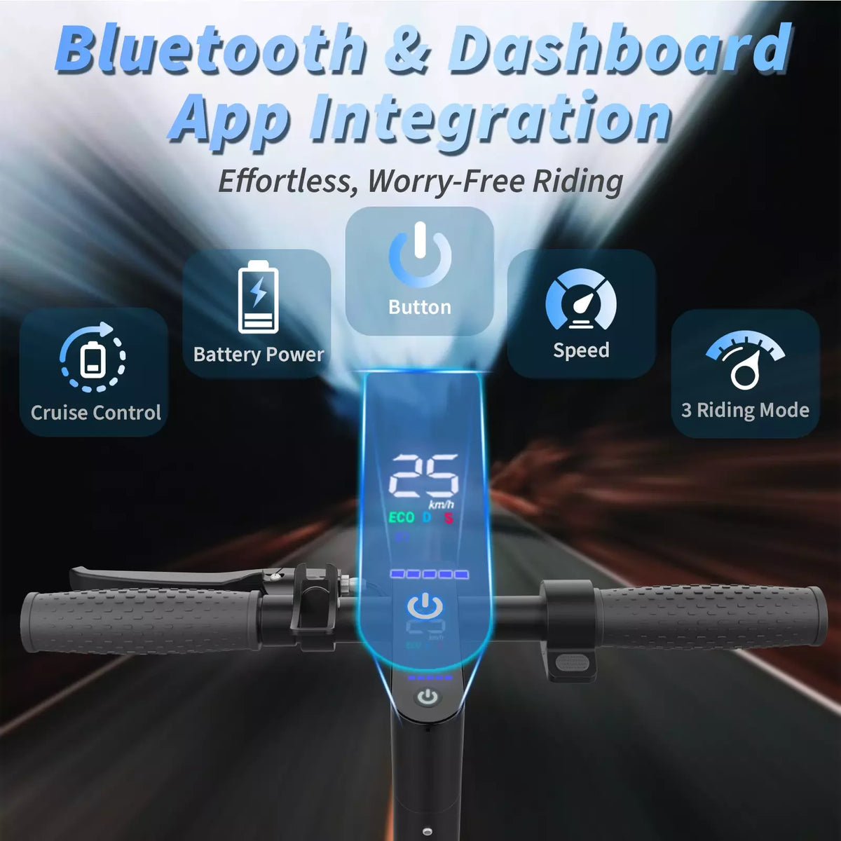 LADPED LP07 350W Electric Scooter 19mph App Control Dual Suspension