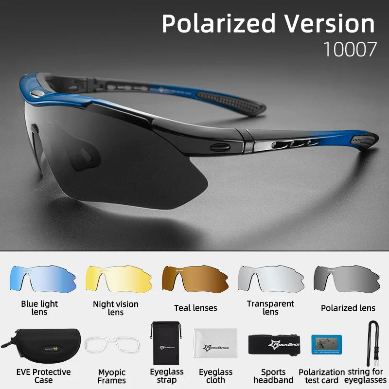 Rockbros Polarized Cycling Sunglasses With UV400 Lens Protection