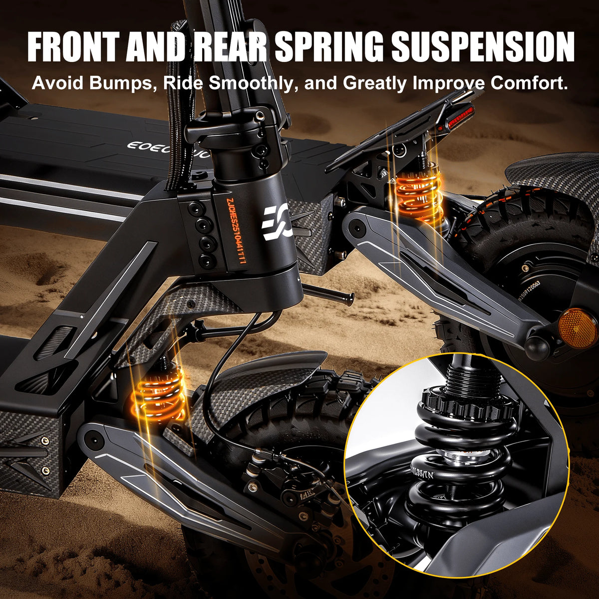 EOEOTWO Dual 4000W Electric Scooter 45MPH Offroad Foldable Adult