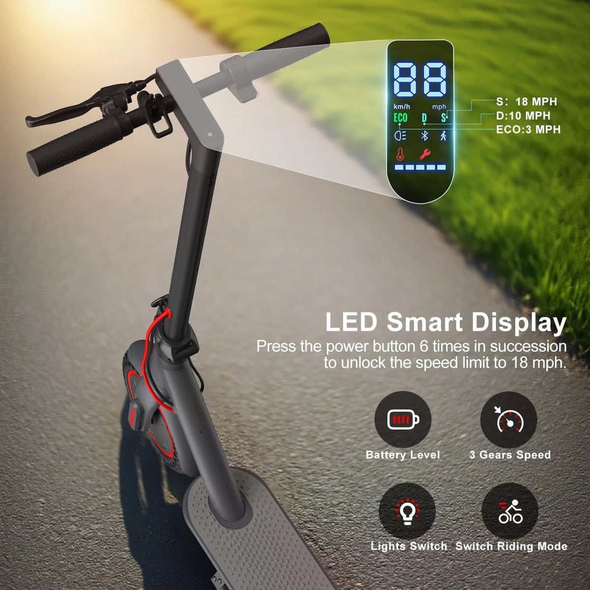 OBX Foldable Electric Scooter With Dual Shock And App Control