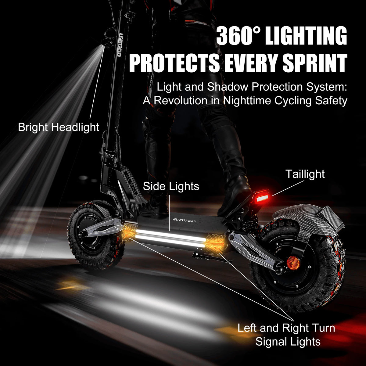 EOEOTWO Dual 4000W Electric Scooter 45MPH Offroad Foldable Adult