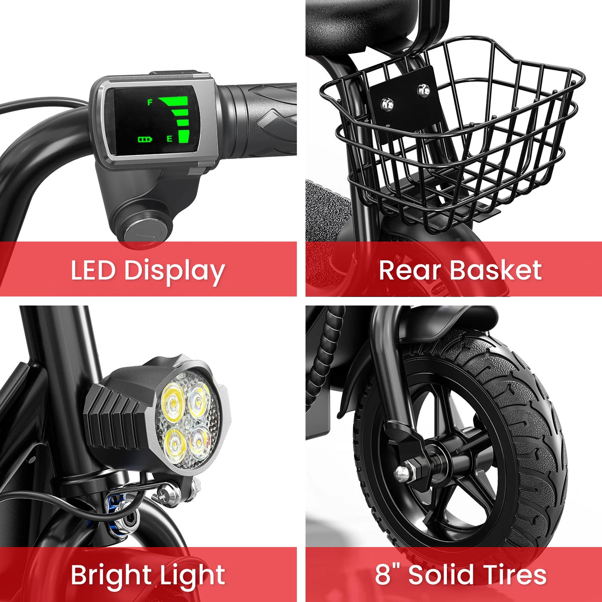 Eilleo Spacewalk Foldable Kids Electric Scooter With Seat