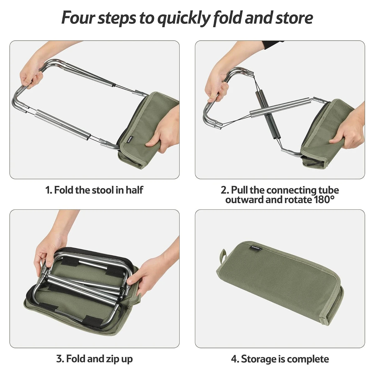Naturehike Foldable Backpack Stool Lightweight Portable Outdoor Seat