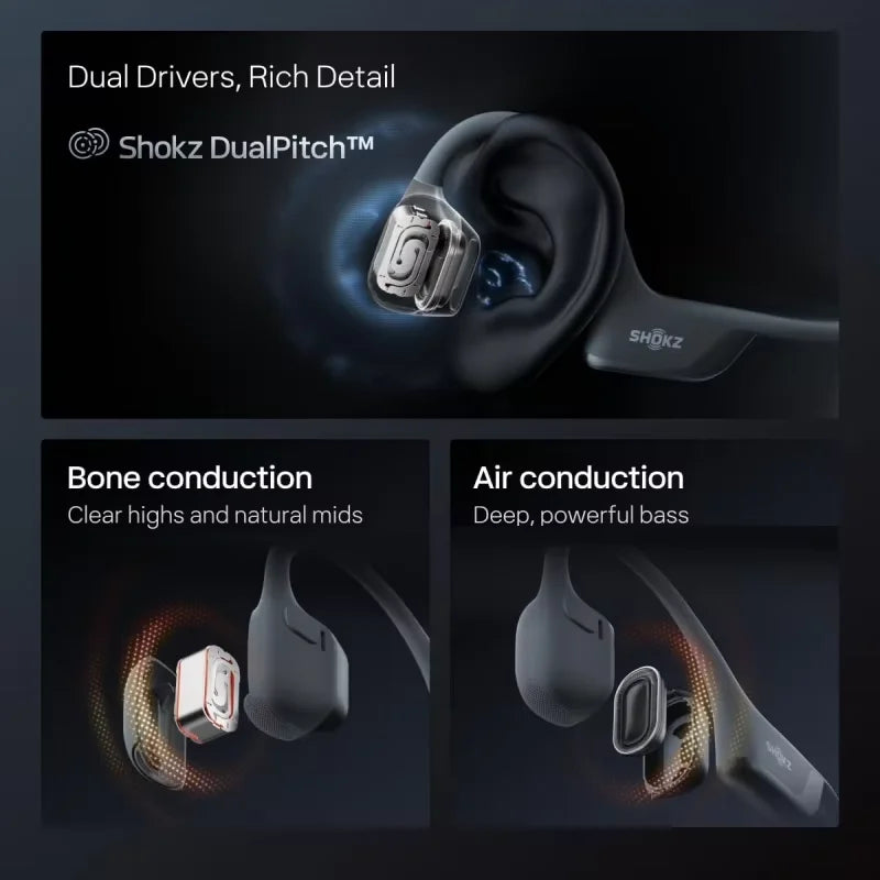Shokz OpenRun Pro Wireless Sports Earphones Featuring Noise Cancelling Mic