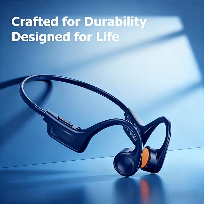 Open-Ear Wireless Bone Conduction Headphones with Microphone for Running