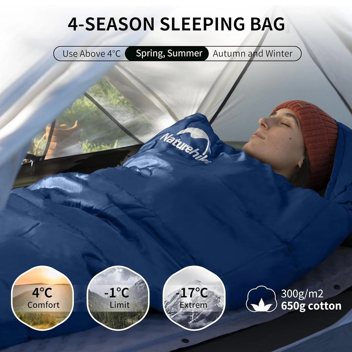 Naturehike Mummy Sleeping Bag Adult Winter Warm Outdoor Camping Gear