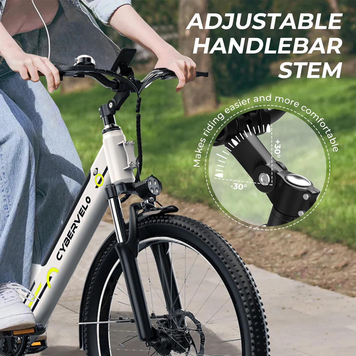 Cybervelo Urban Commute Electric Bicycle With Detachable Battery