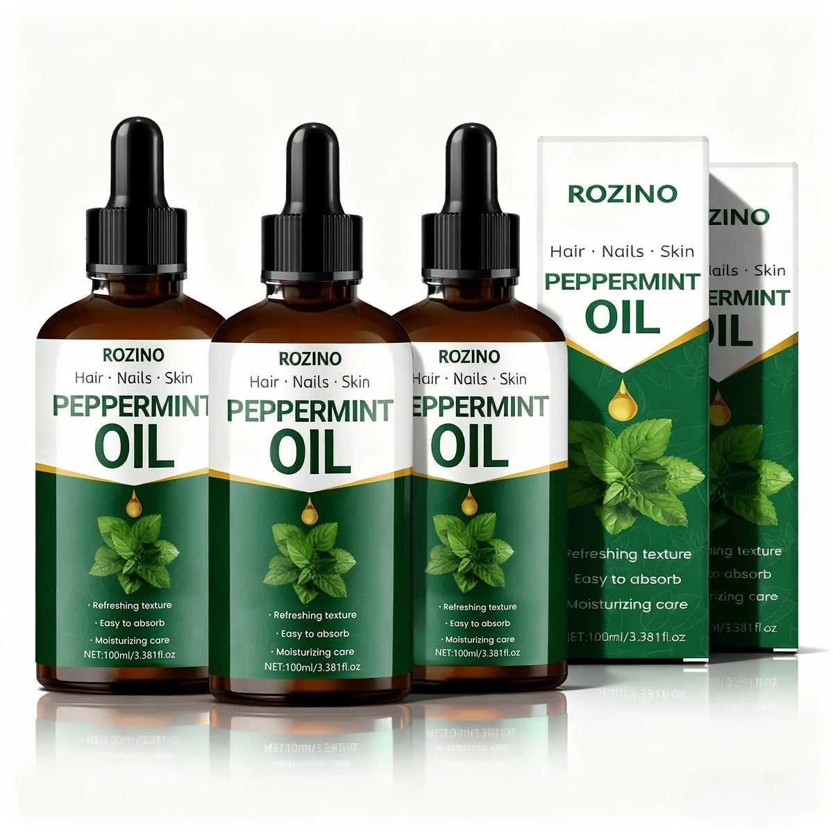 Natural Peppermint Oil For Healthy Hair Nails And Skin Care