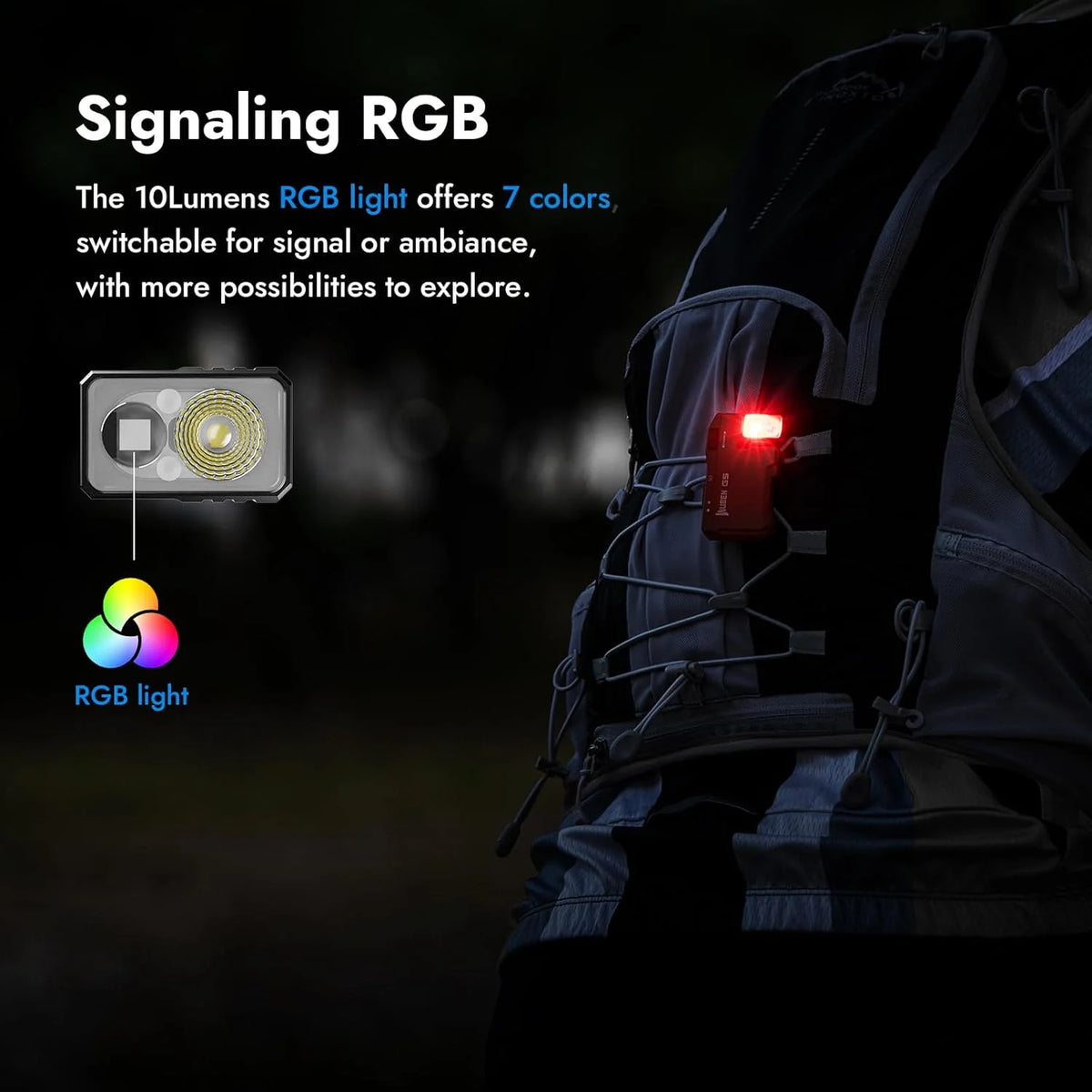 Wuben G5 Rechargeable EDC Mini Flashlight With Rgb Light