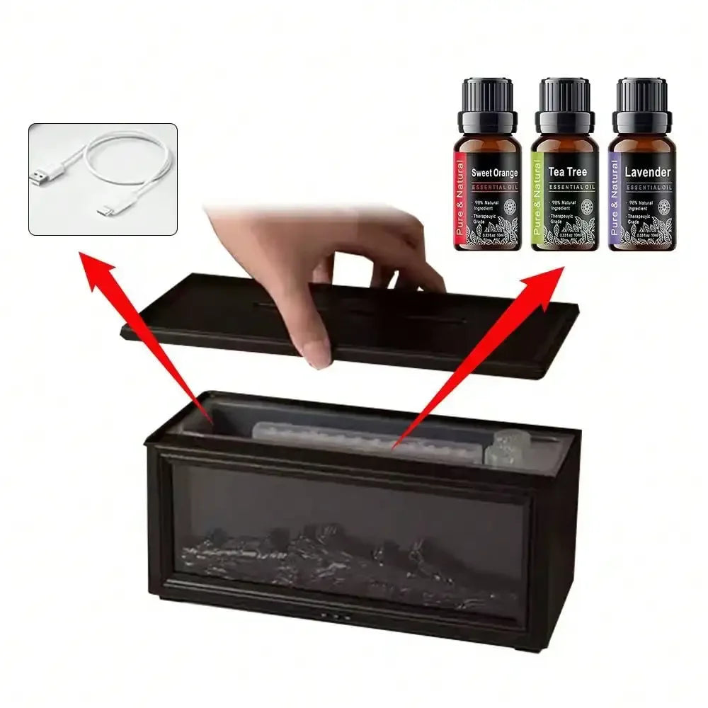 Electric Fireplace Essential Oil Diffuser For Living Room