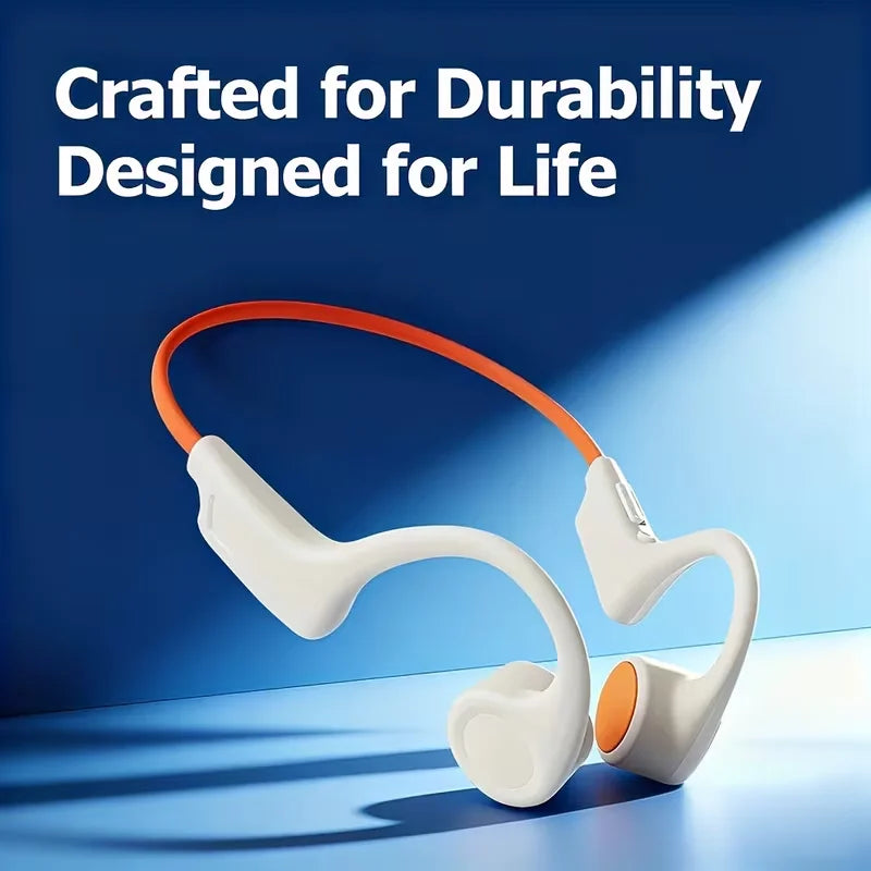Open-Ear Wireless Bone Conduction Headphones with Microphone for Running