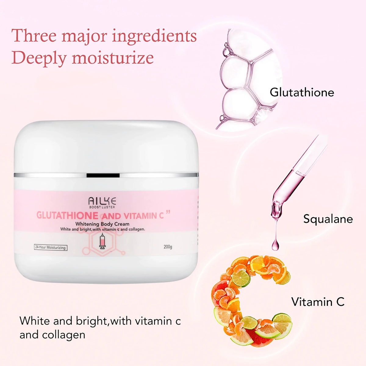AILKE Whitening Facial Body Lotion With Vitamin C For Dark Spots