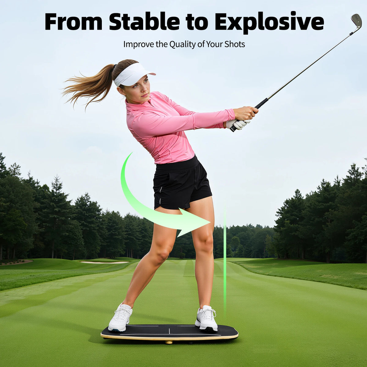 Professional Wooden Golf Weight Transfer Pressure Board Trainer