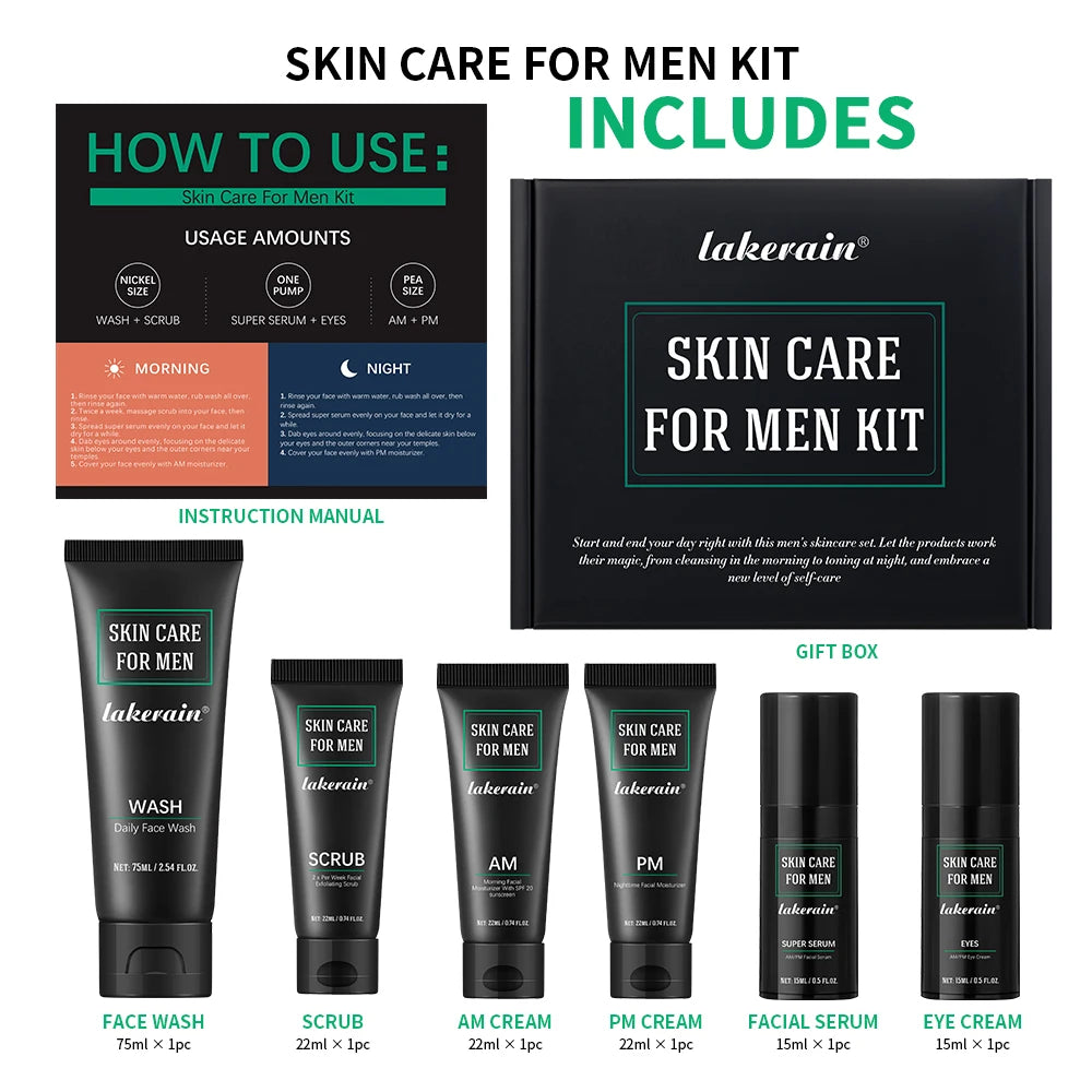 Lakerain Skincare Set SPF20 Oil Control Moisturizing Face Kit