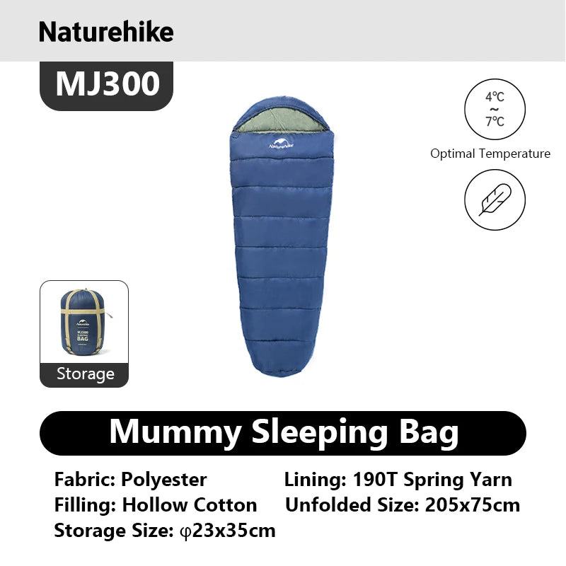 Naturehike Mummy Sleeping Bag Adult Winter Warm Outdoor Camping Gear