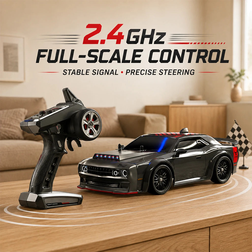 ZNLYRION Brushless 2.4GHz RC Drift Racing Car With LED Lights