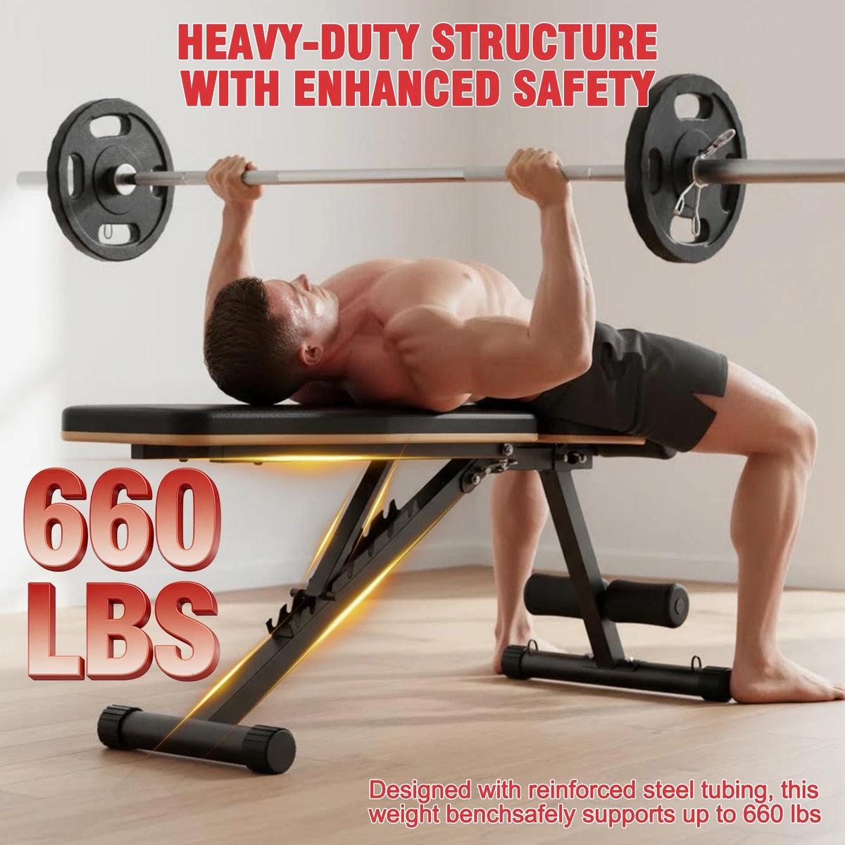 Multifunctional Adjustable Foldable Dumbbell Gym Weight Bench