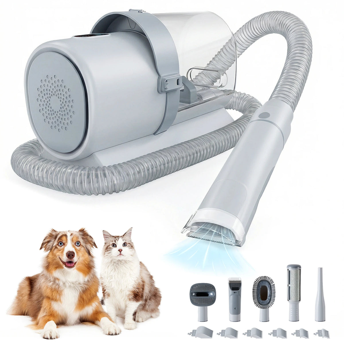 Professional Pet Grooming Vacuum Kit And Cordless Rechargeable Clippers