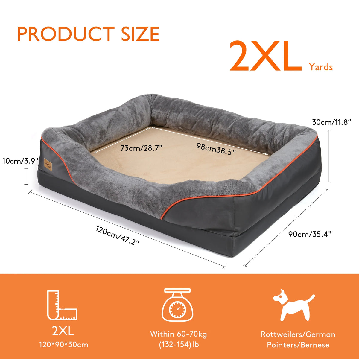 Bingopaw Soft Fleece Dog Bed Featuring Removable Washable Cover