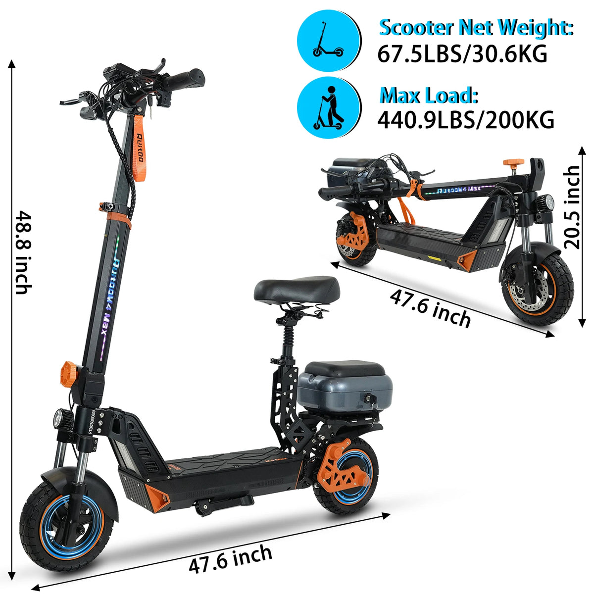 BIkydom 1000W Motor Foldable Electric Scooter For Adults