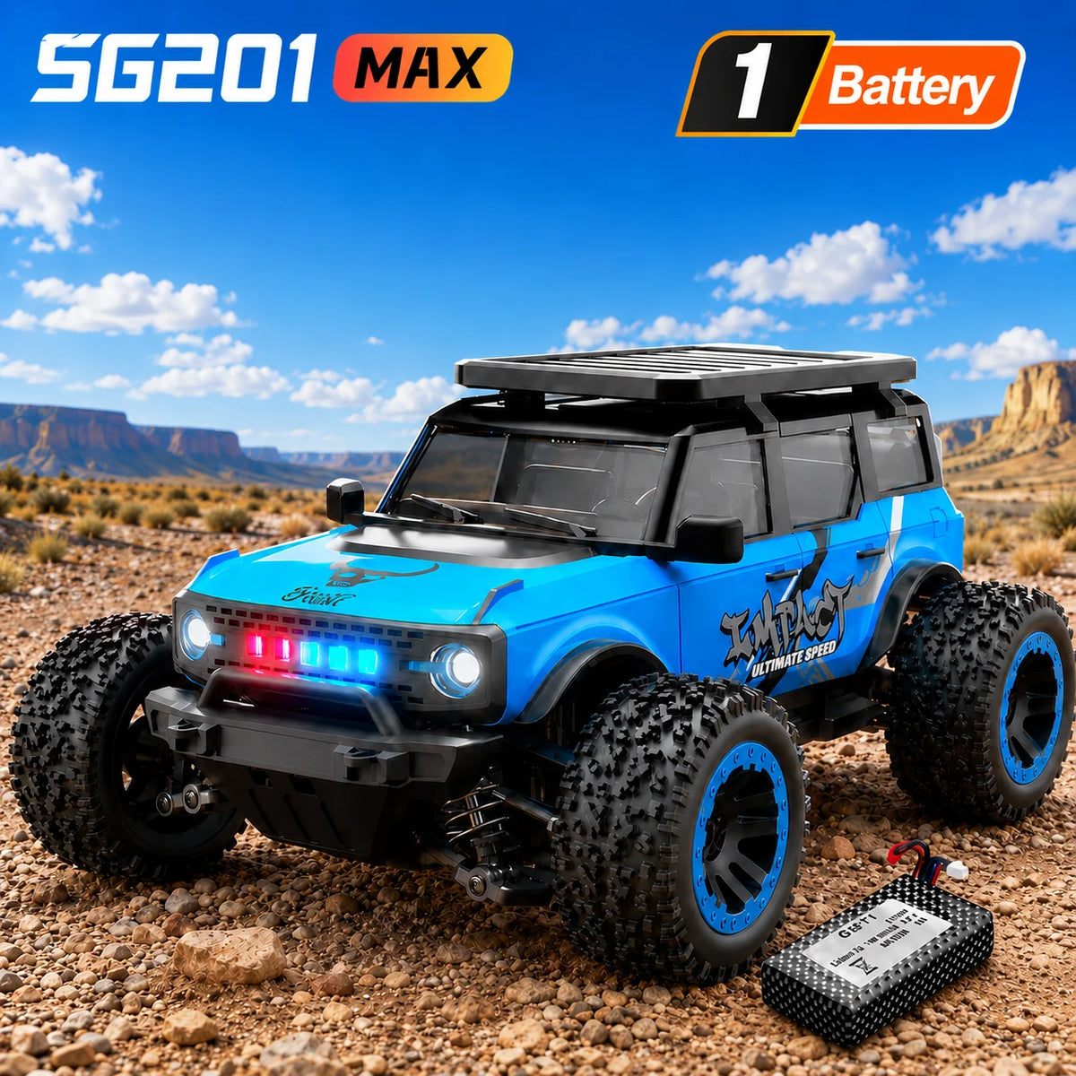 ZNLYRION 4WD RC Truck With Independent Suspension And LED Lights