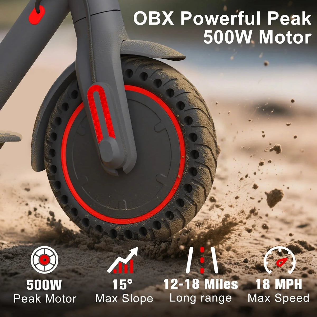 OBX Foldable Electric Scooter With Dual Shock And App Control