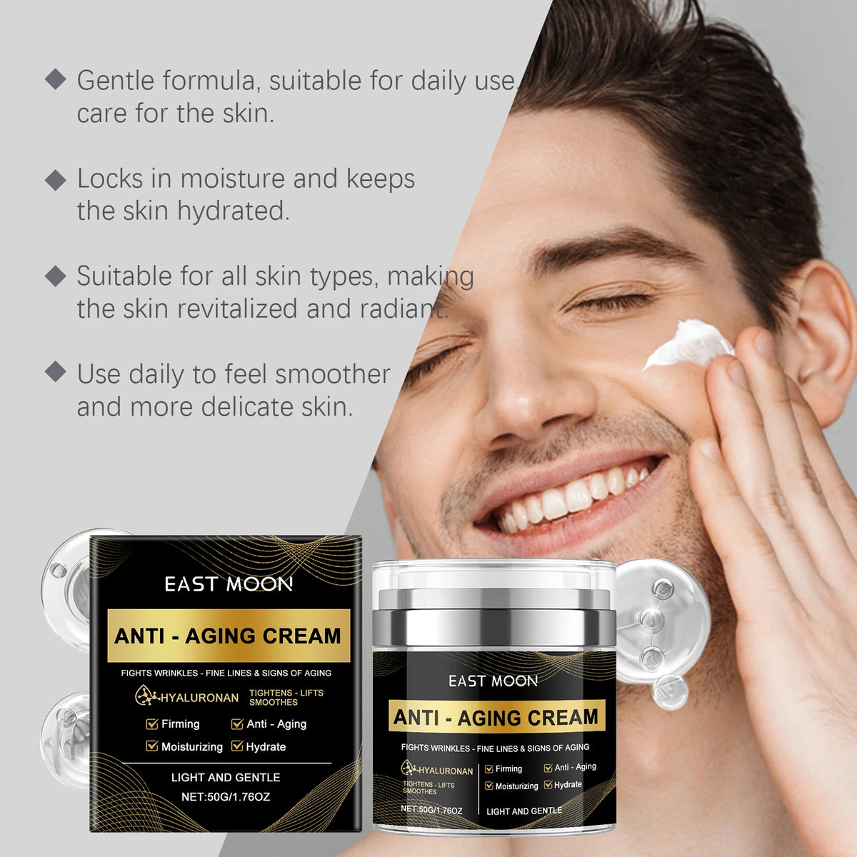 Men Deep Moisturizing Facial Cream For Firming And Hydrating Skin