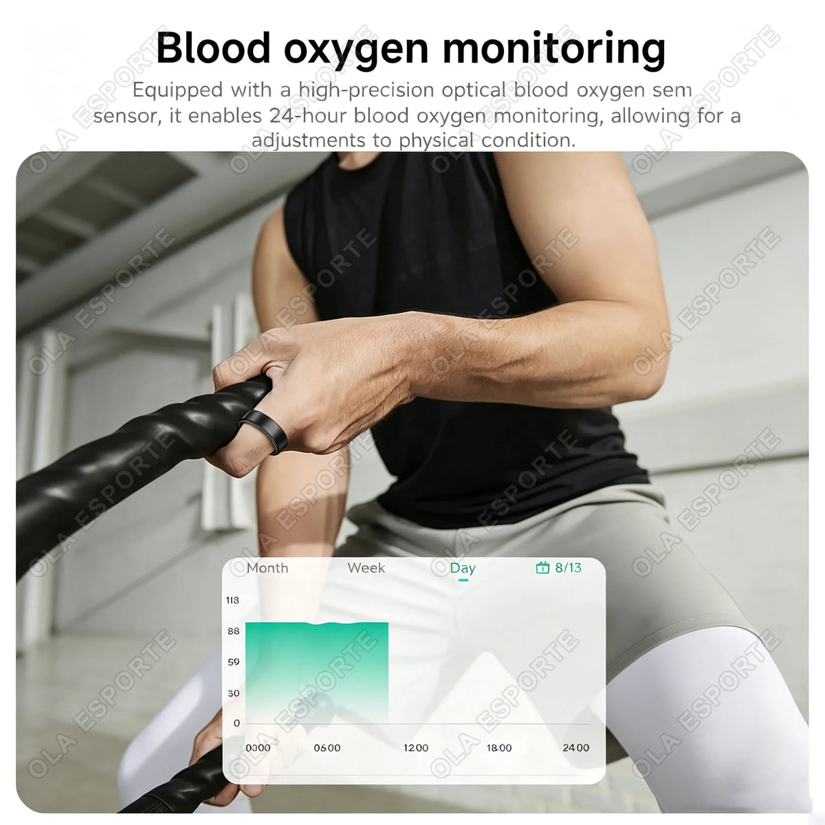 Ola Esporte Smart Ring Blood Pressure Heart Rate Monitor