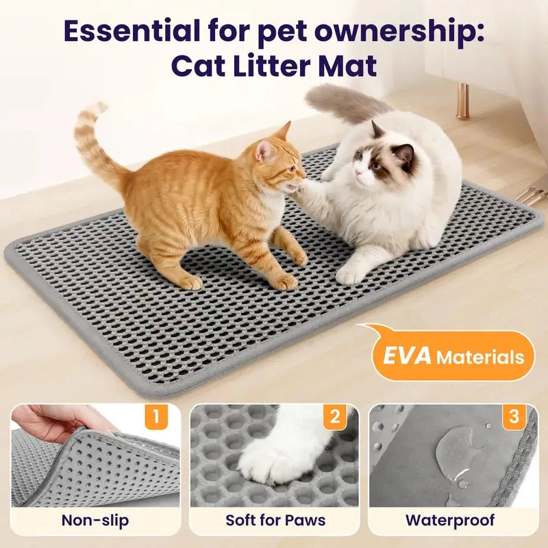 Double Layer Waterproof Foldable Eva Cat Litter Mat