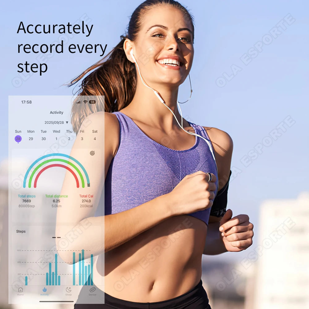 Smart Ring With Digital Display And Real Time Health Monitoring