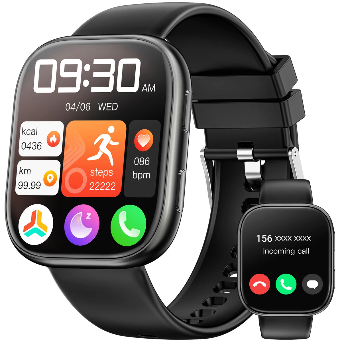 Waterproof Bluetooth Smartwatch With Heart Rate Monitor And Sport Modes