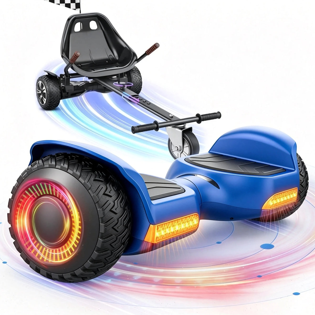 Gyroshoes Kids Electric Hoverboard Combined With Go Kart
