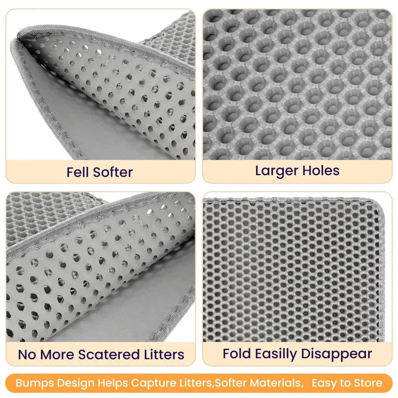 Double Layer Waterproof Foldable Eva Cat Litter Mat