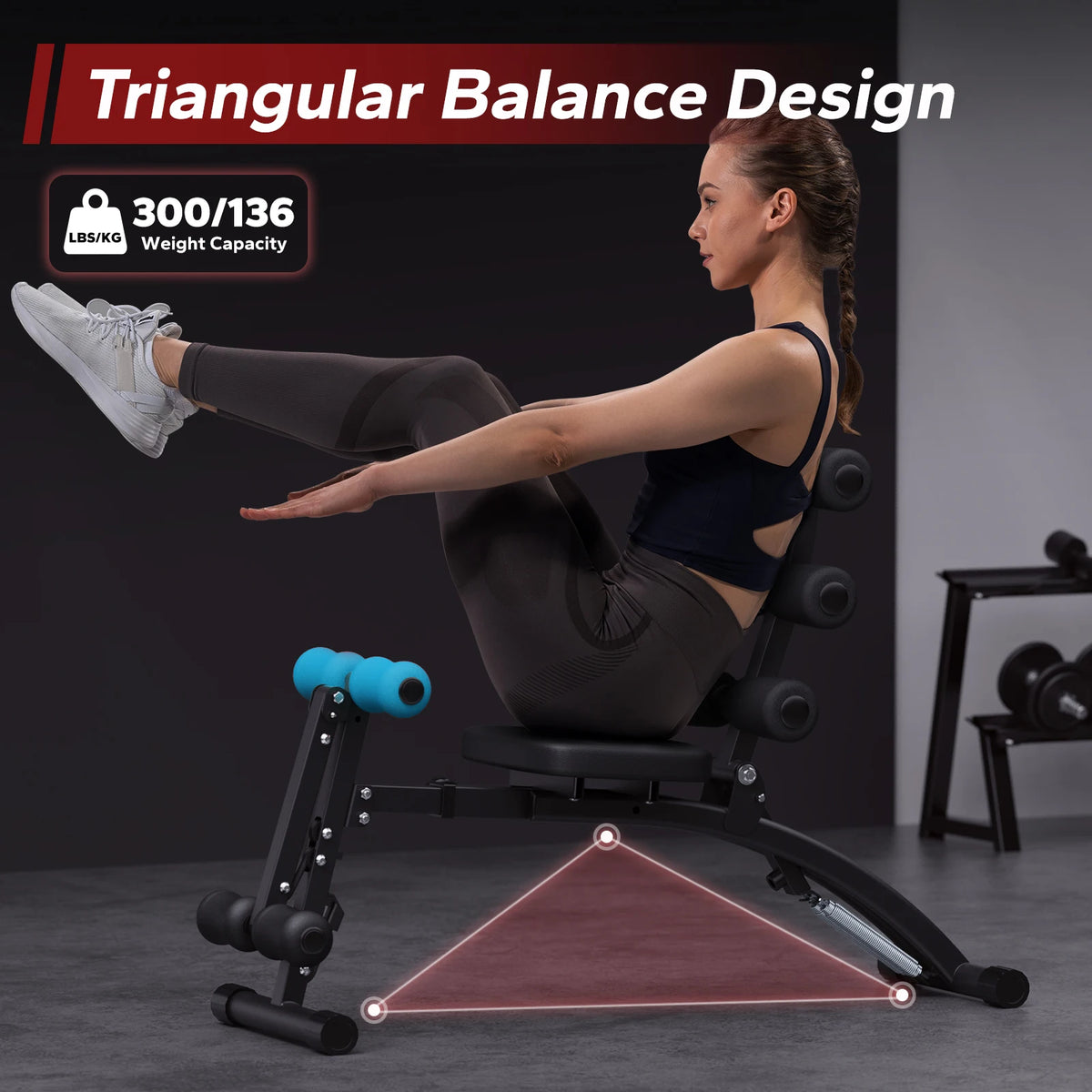 Merach Adjustable Ab Machine Multifunctional Workout Bench