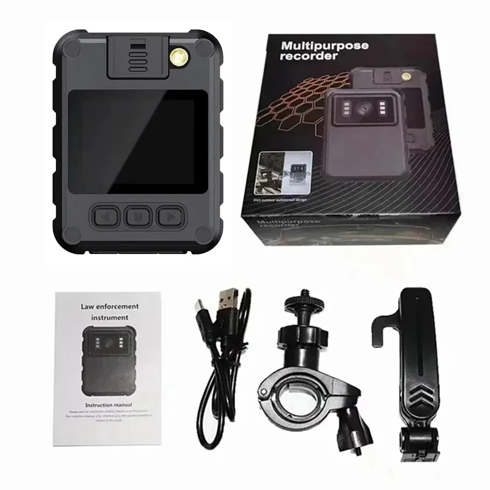 1080P HD WiFi Body Camera With Screen And Night Vision